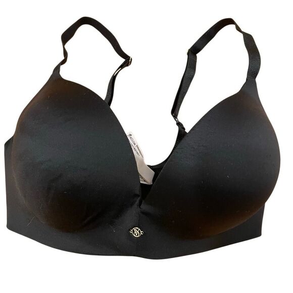 Victoria’s Secret So Obsessed Womens Padded No Wire Bra 36DD Black Satin Volume - Picture 1 of 6